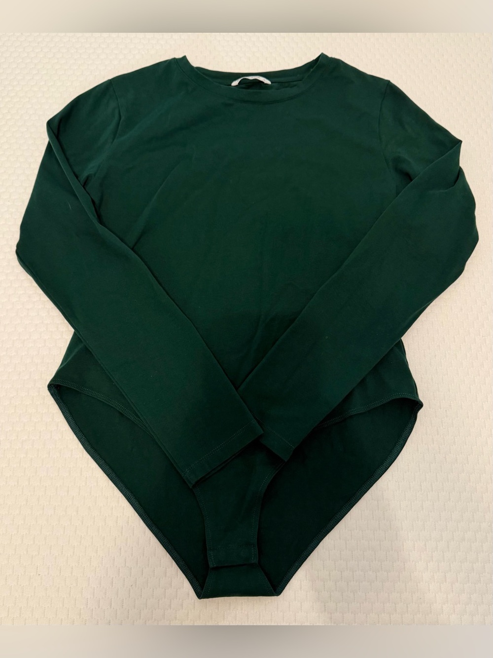 Forest Green Long-Sleeve Crewneck Bodysuit